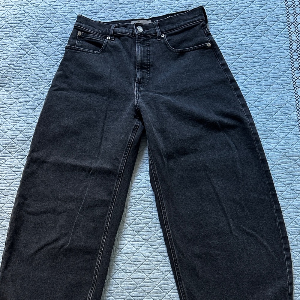 Everlane Black Wide-Leg Jeans
